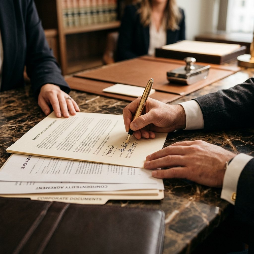 Firma de contratos legales